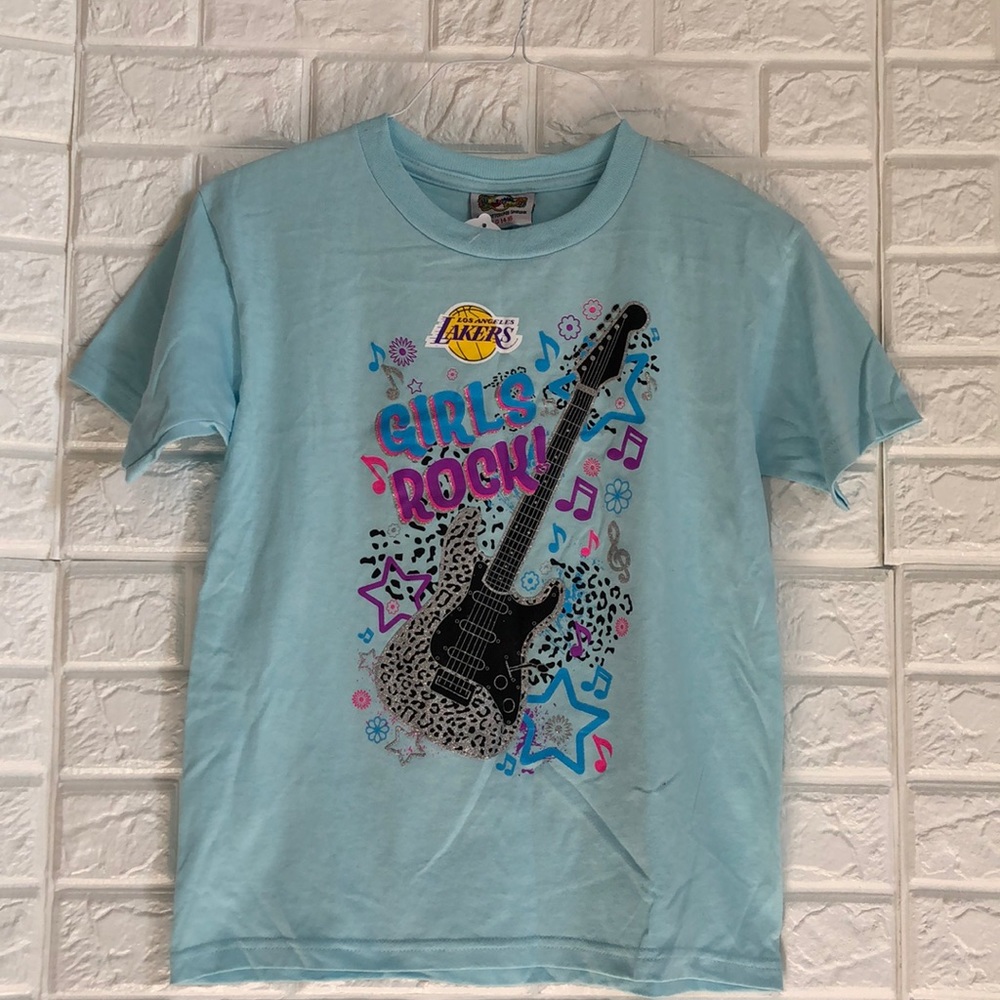 Just Kiddin Playwear Lakers Girls Rock guitar tee